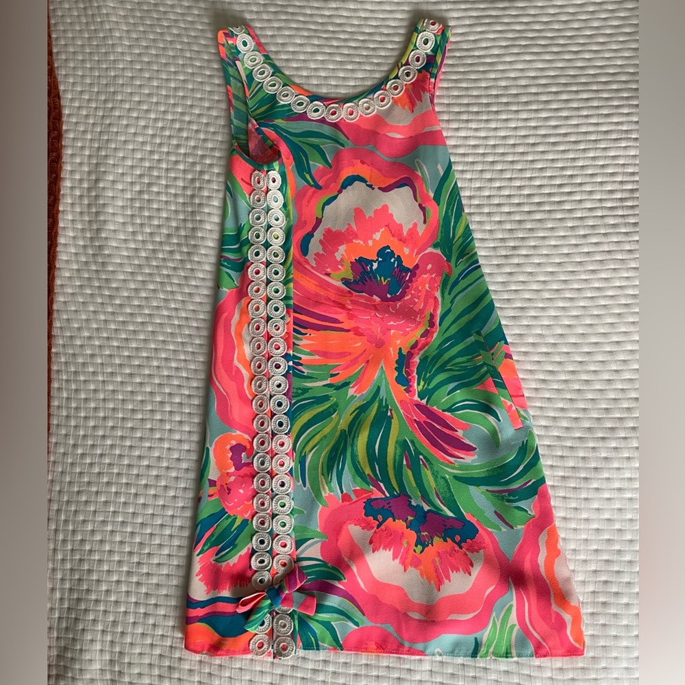 Lilly Pulitzer Floral Dress - Pink, Green, Orange
